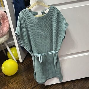 Bella chiara girls Waffle Knit Dress with Belt